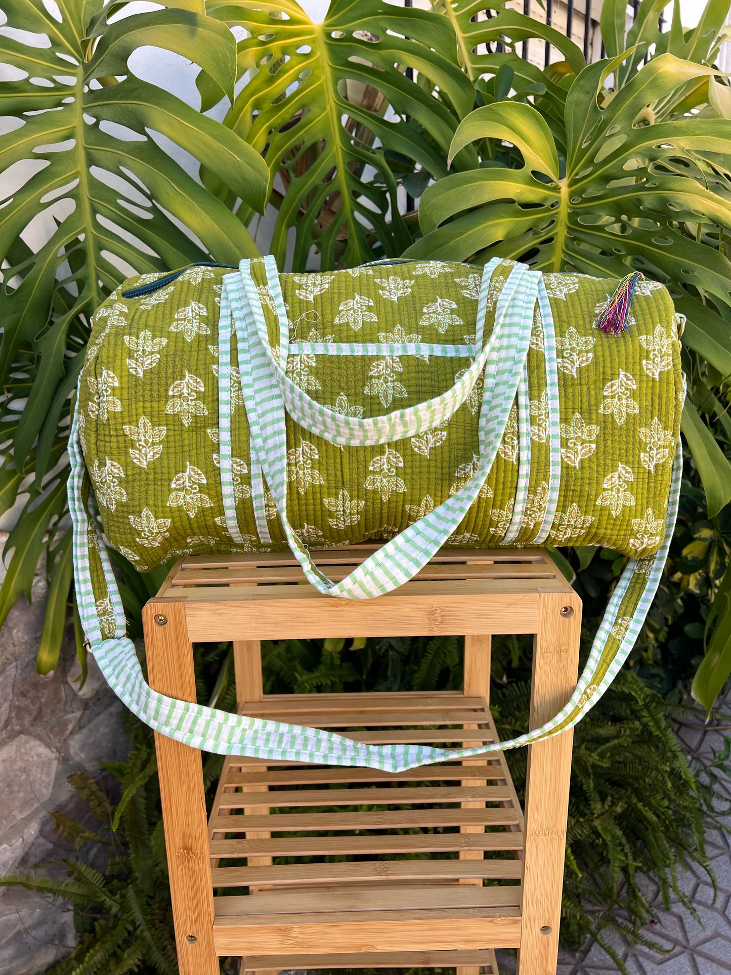 Bolso de viaje acolchado estampado