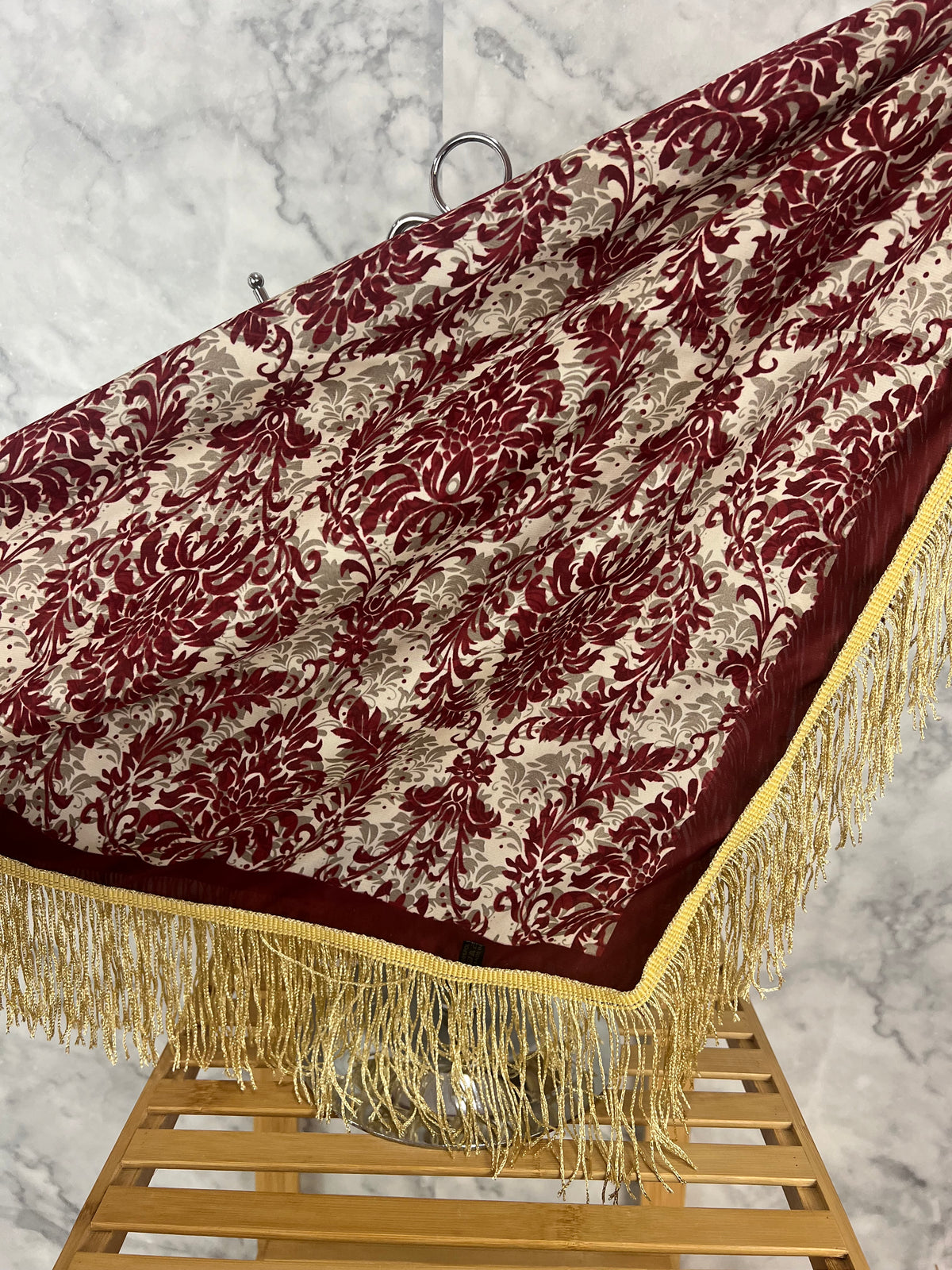Bandana estampada flecos cortos