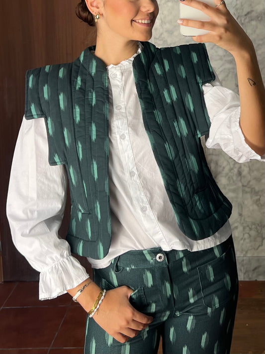 Chaleco panel estampado