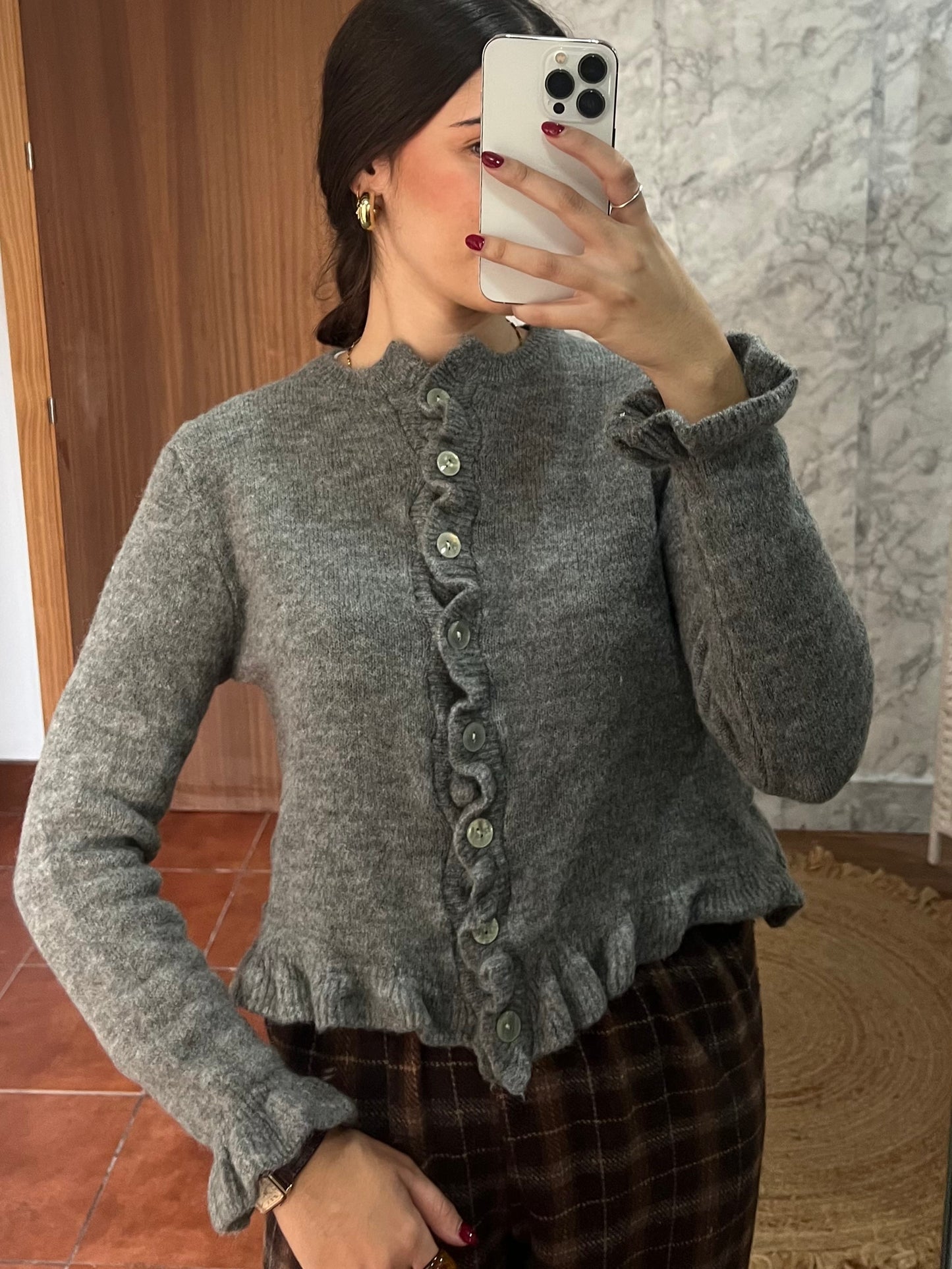 Jersey cárdigan abotonado