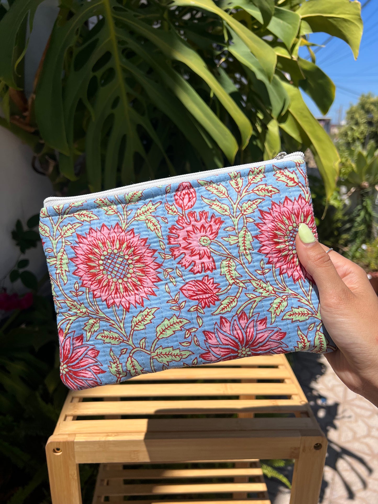 Neceser acolchado estampado