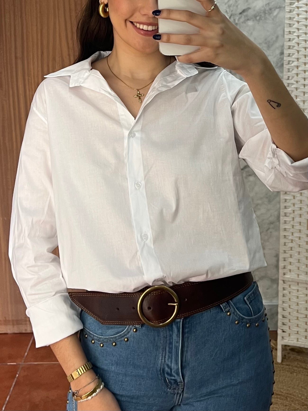 Camisa Oxford blanca