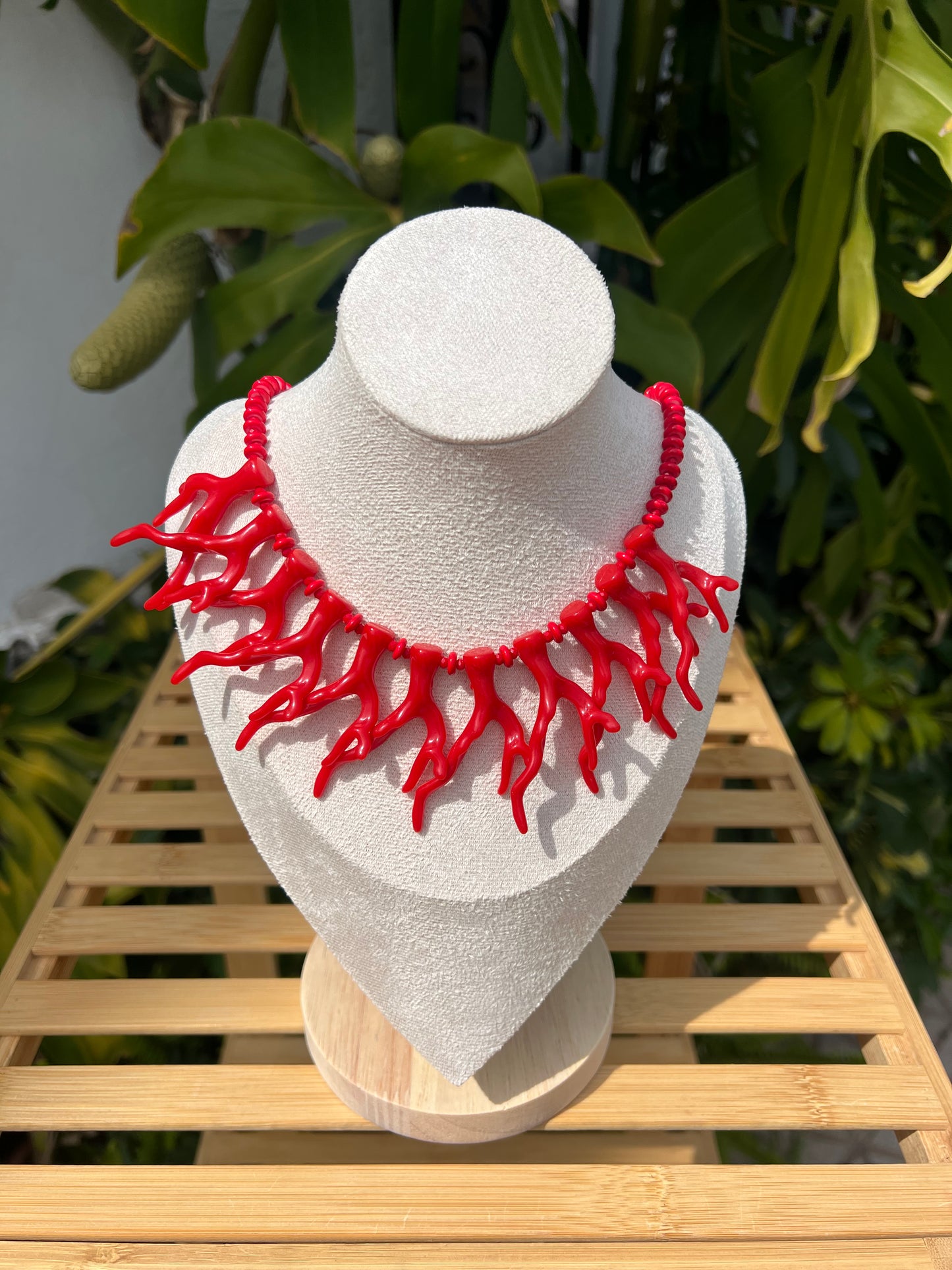 Collar corales rojo