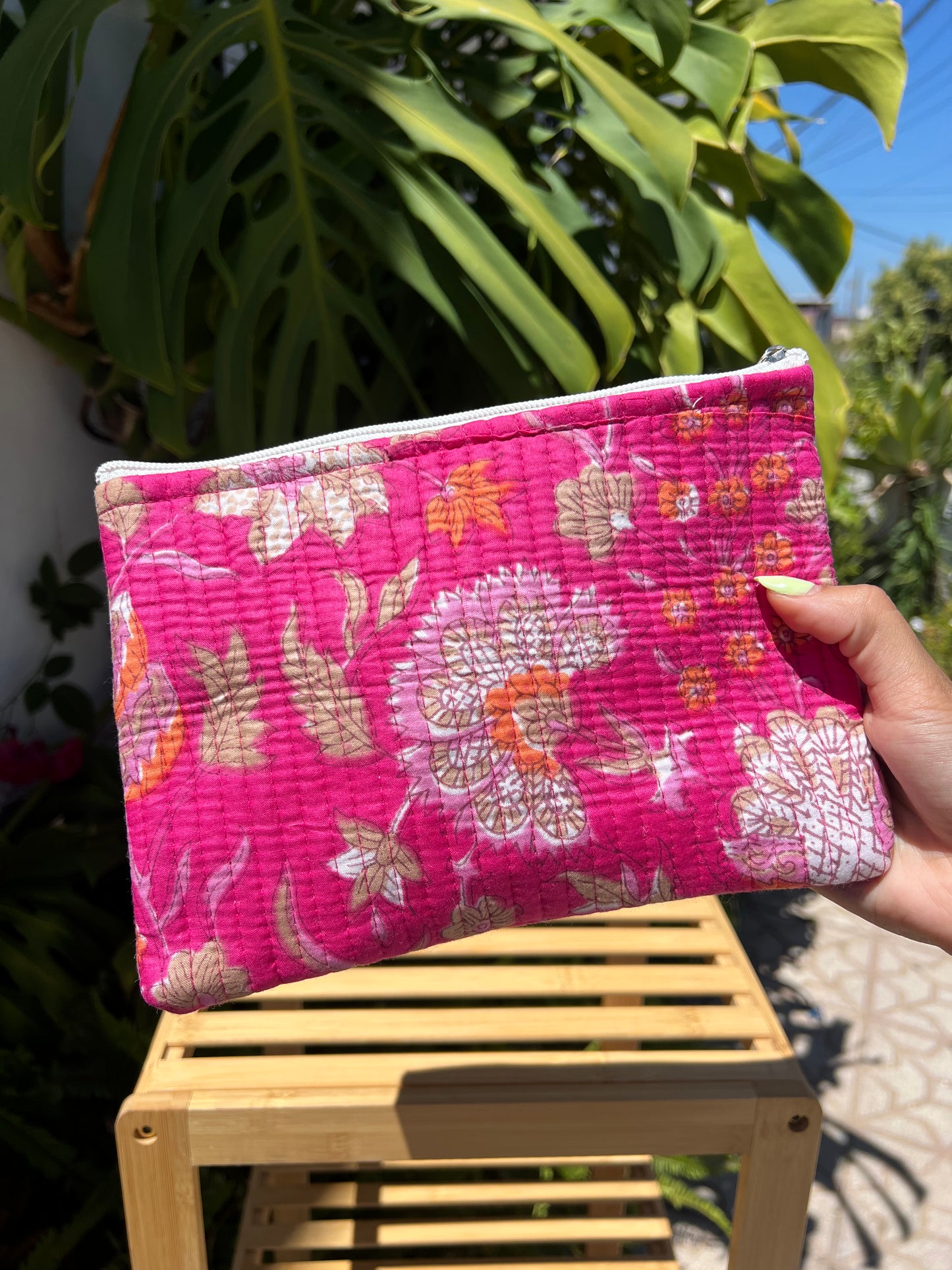 Neceser acolchado estampado