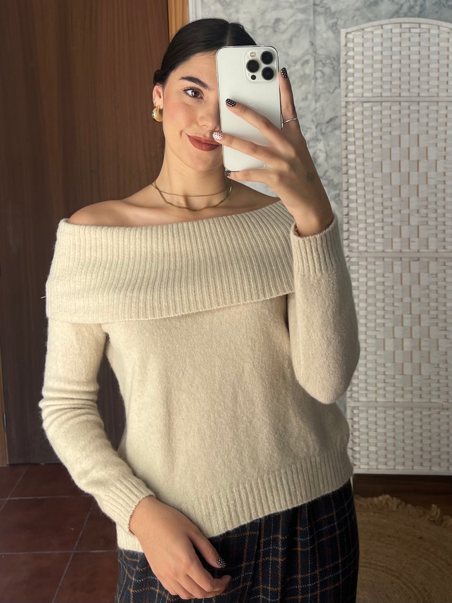 Jersey punto cuello barco