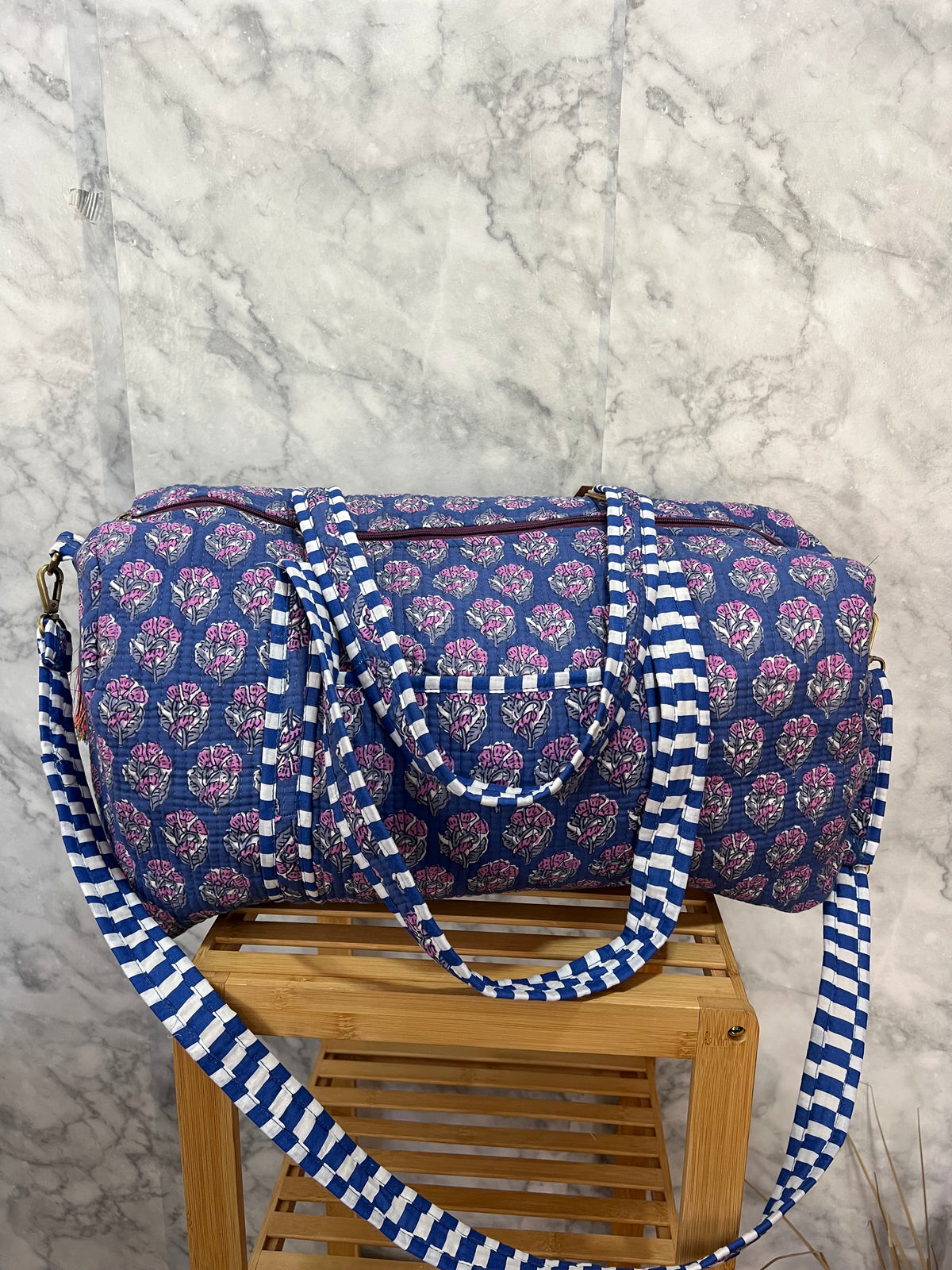 Bolso de viaje acolchado estampado