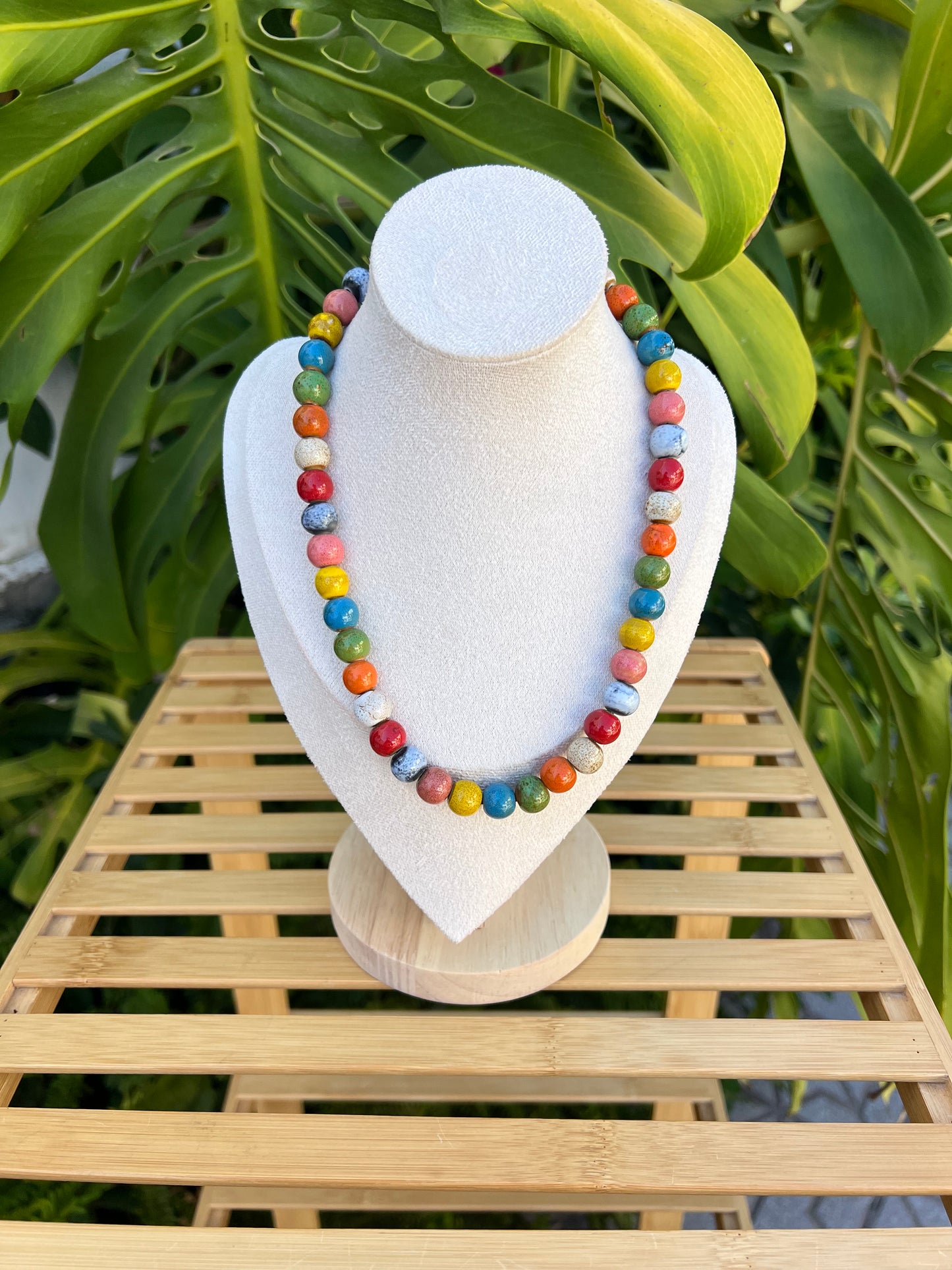 Collar bolas cerámica maxi color