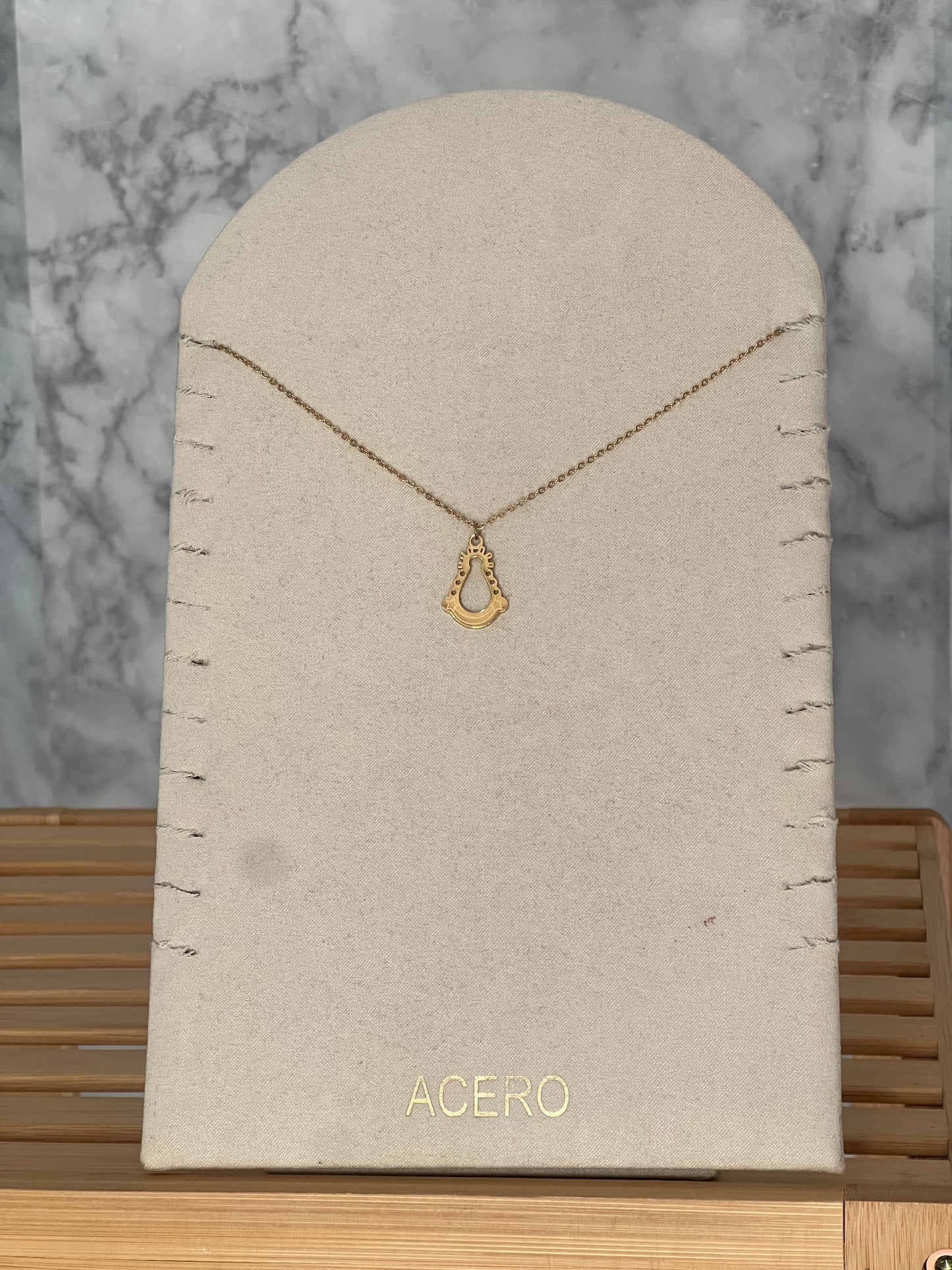 Colgante Virgen del Rocío acero inoxidable