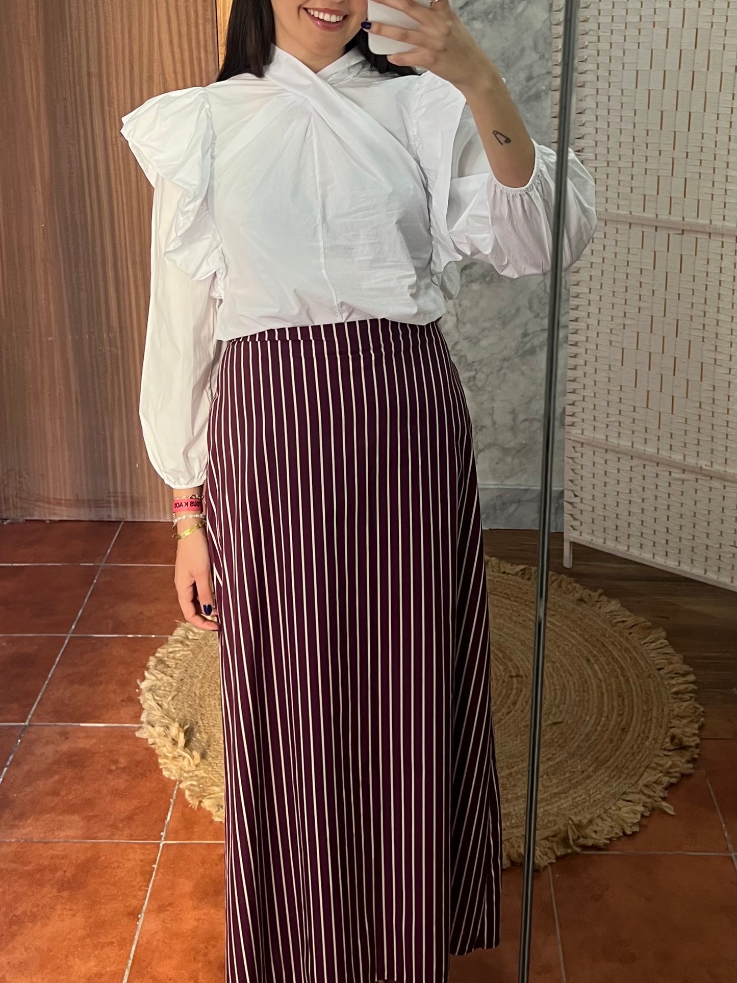 Falda larga rayas
