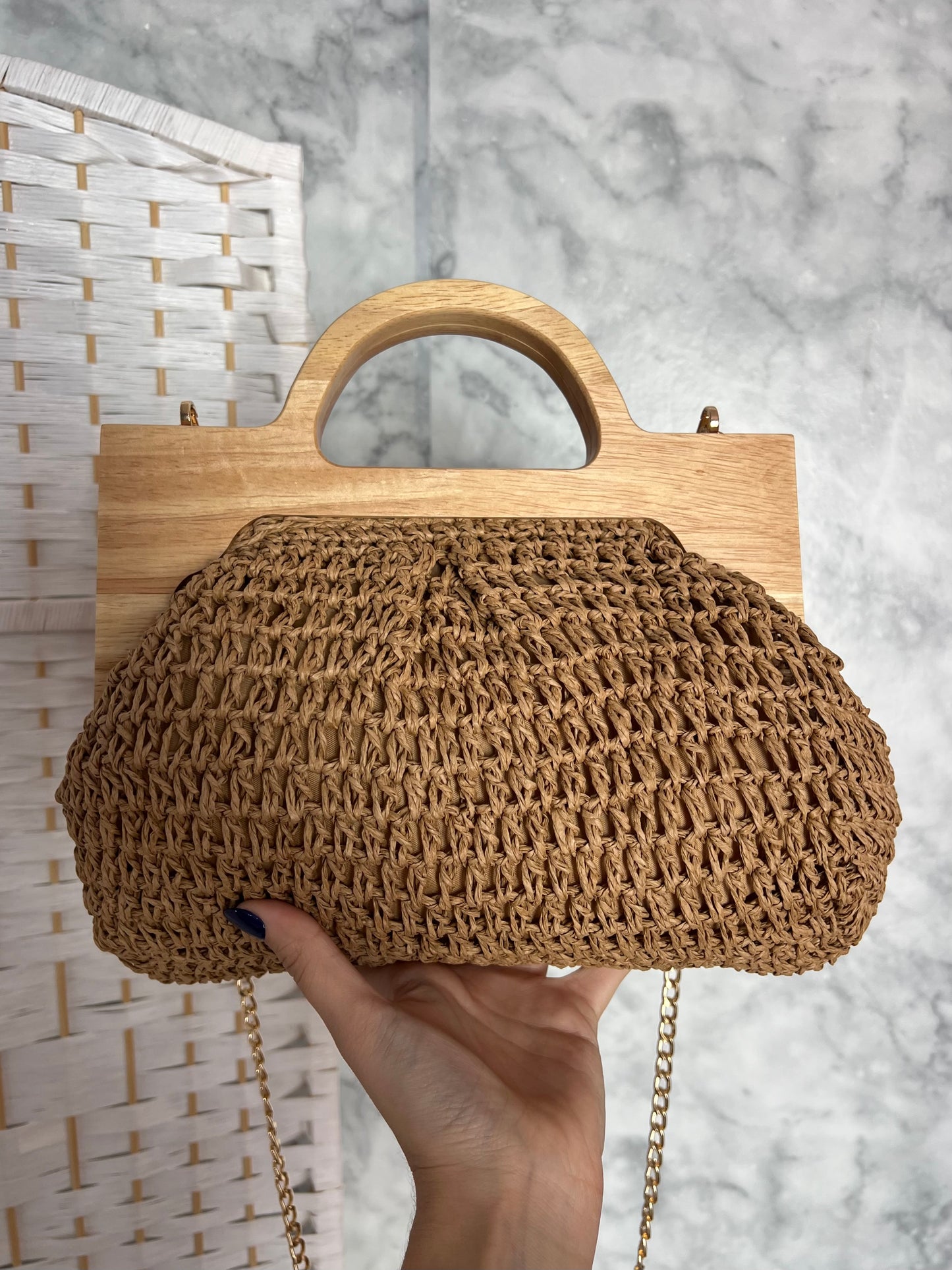 Bolso de mano rafia
