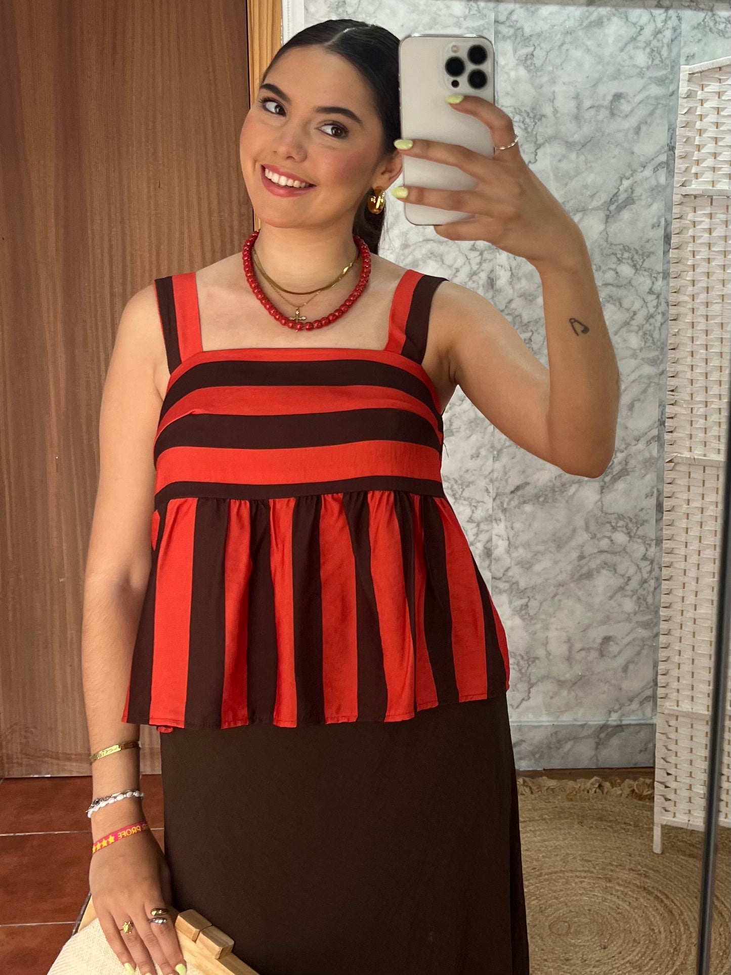 Top estampado rayas