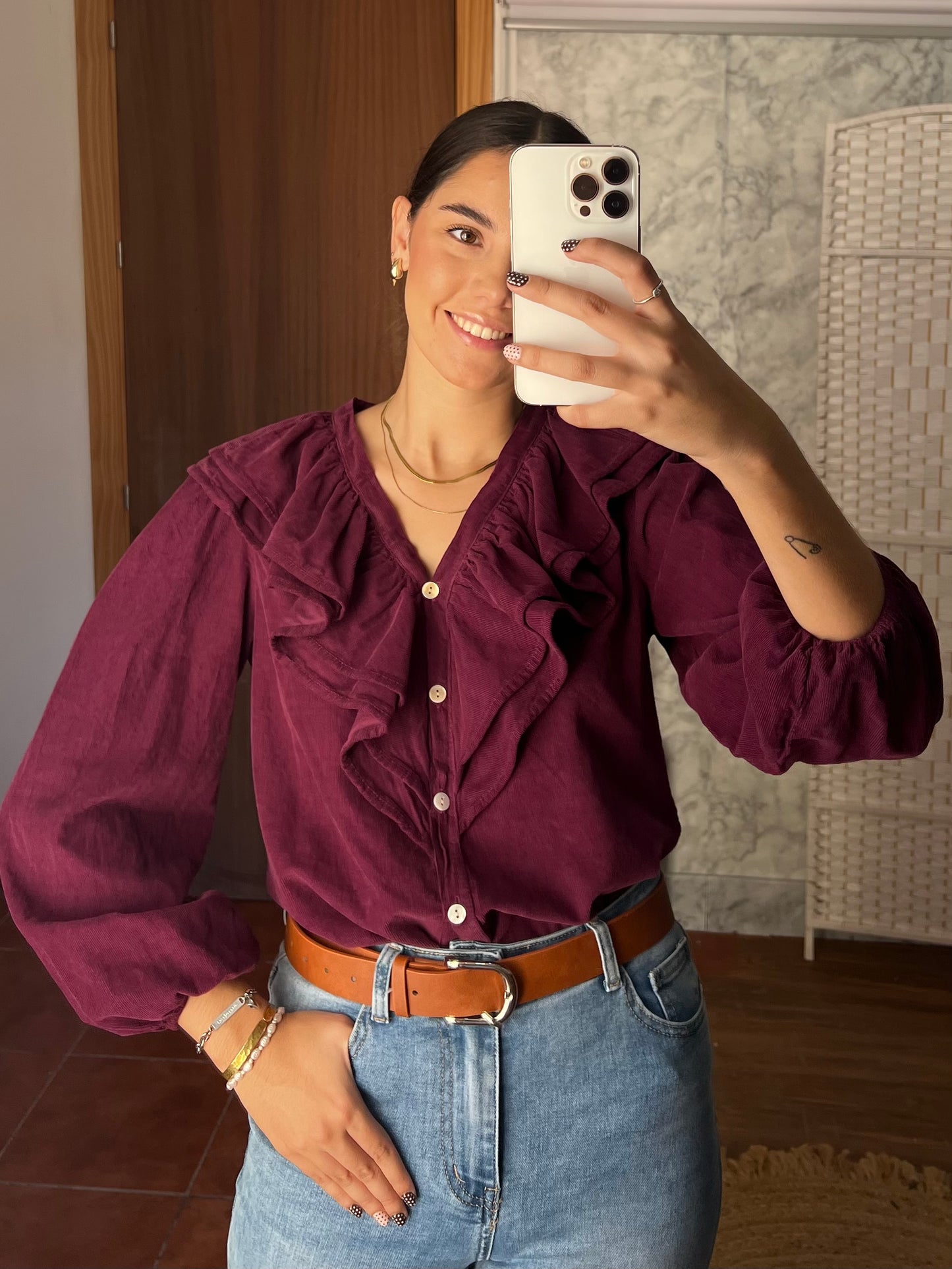 Blusa volante micropana