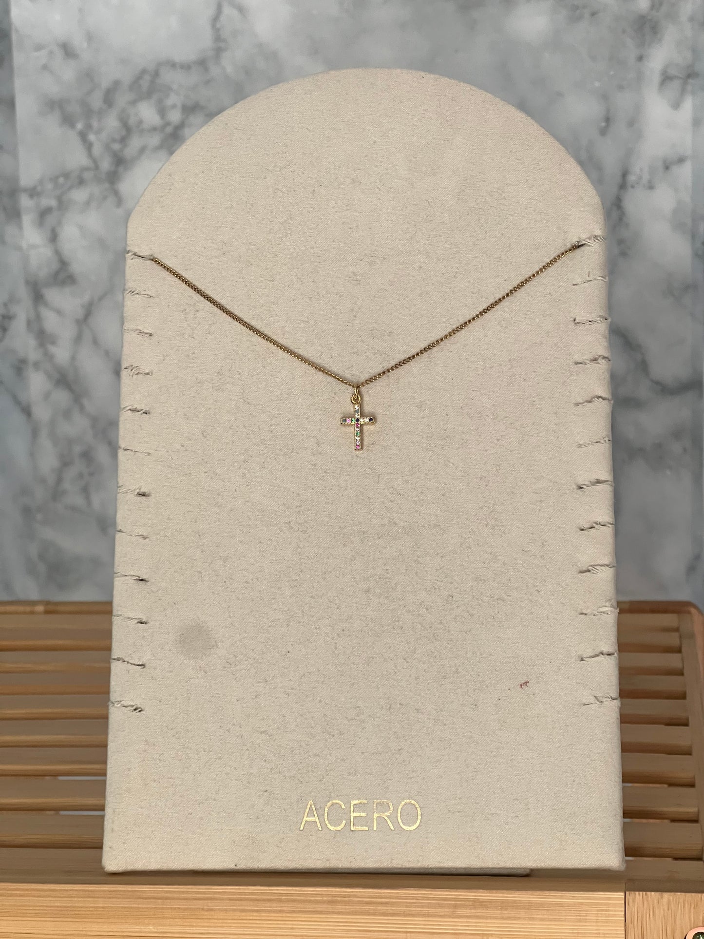 Colgante cruz acero inoxidable