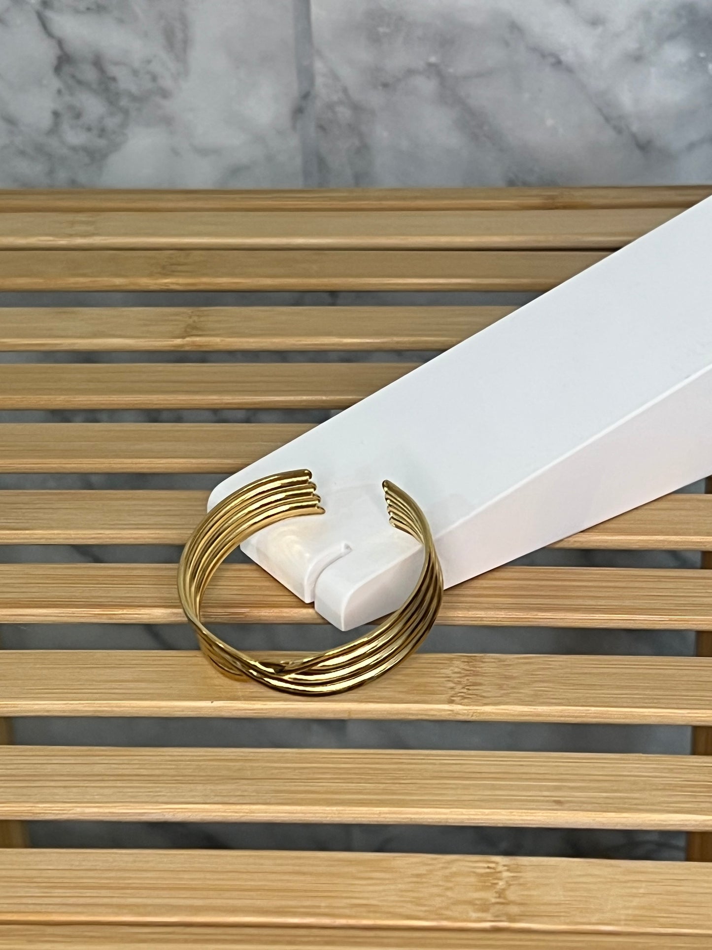 Brazalete acero inoxidable oro