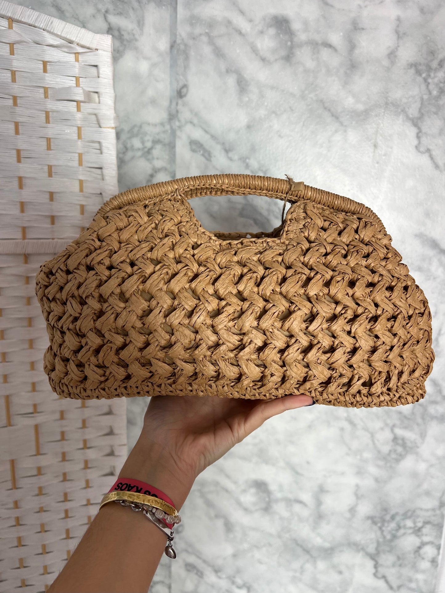 Bolso de mano rafia