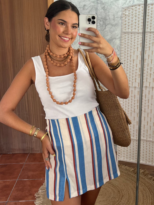 Falda pantalón rayas cazuela