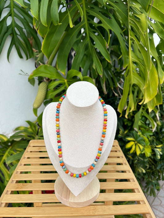 Collar bolas cerámica mini colores