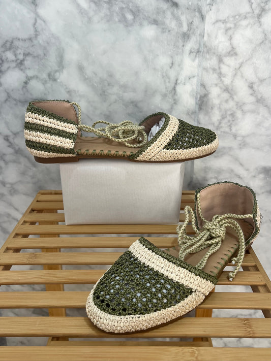 Sandalias crochet combinadas