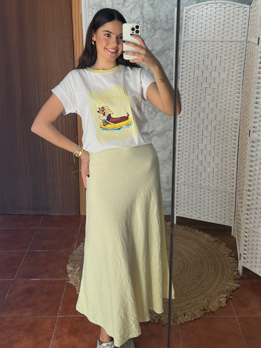 Falda fluida amarillo