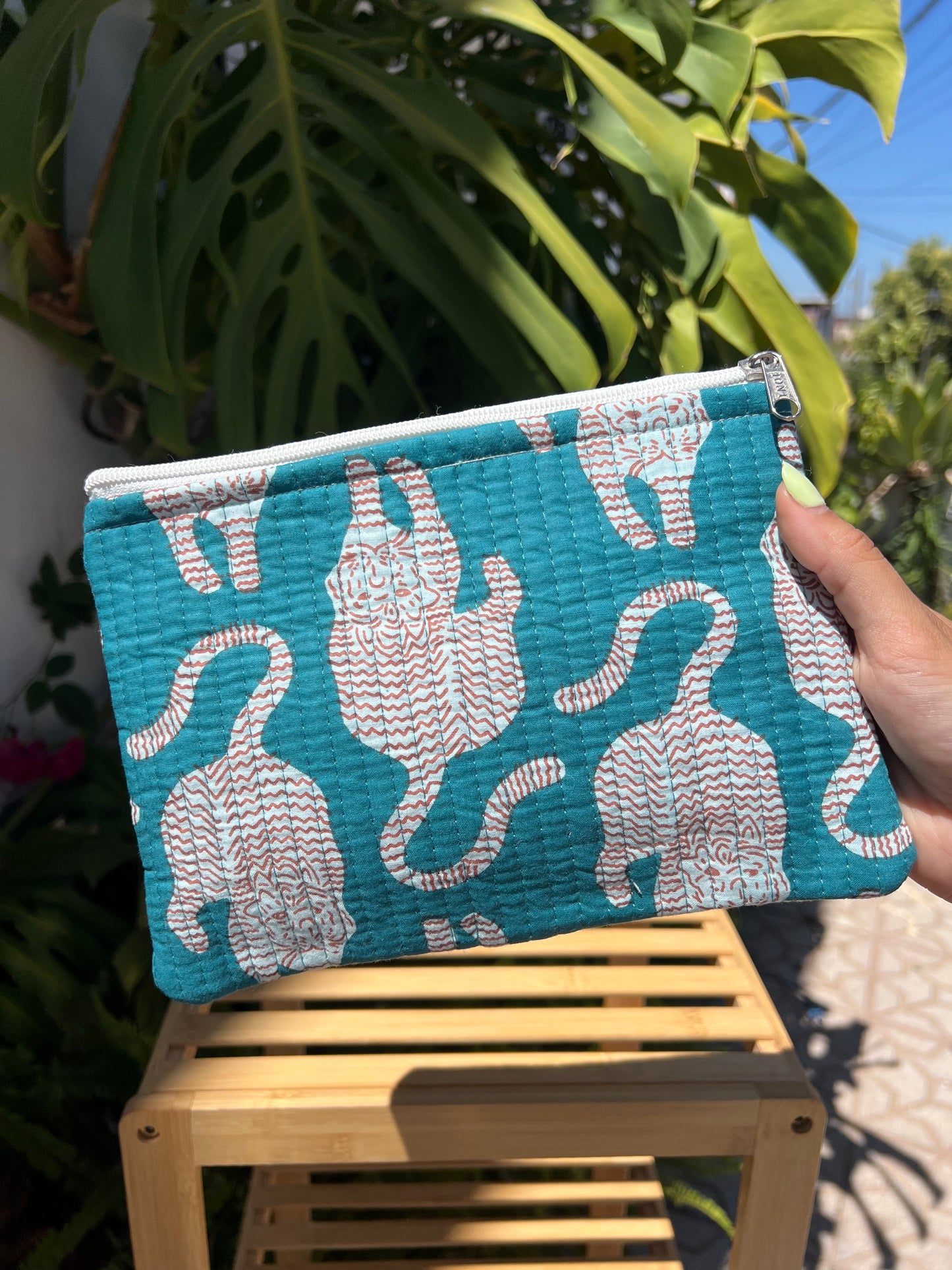 Neceser acolchado estampado