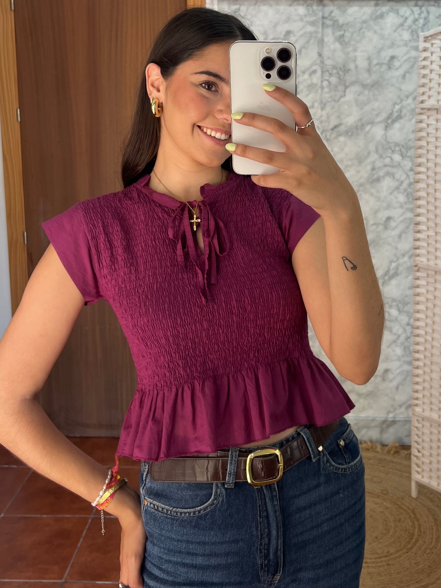 Blusa panel de abeja lazadas