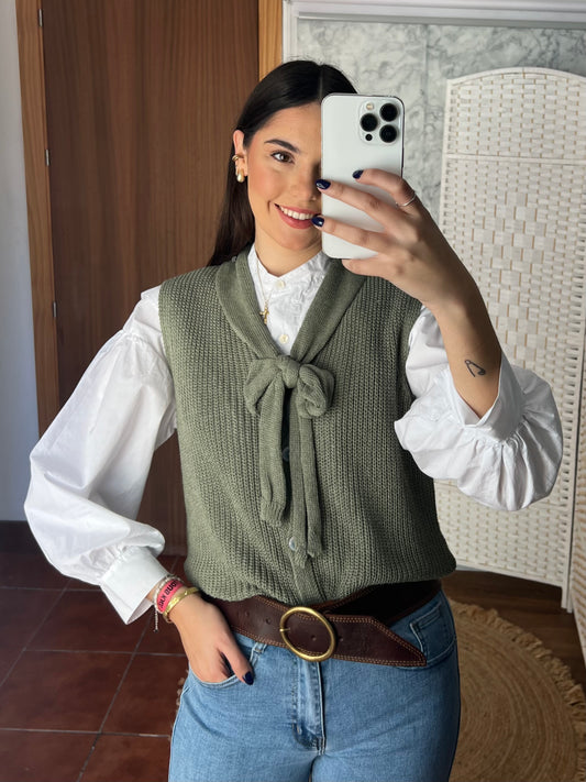 Chaleco de punto lazo