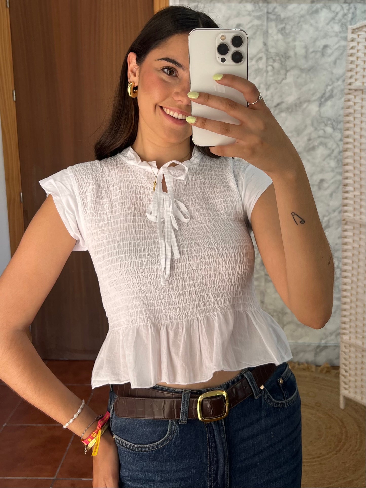 Blusa panel de abeja lazadas