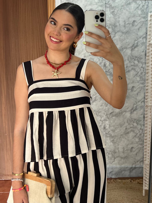 Top estampado rayas