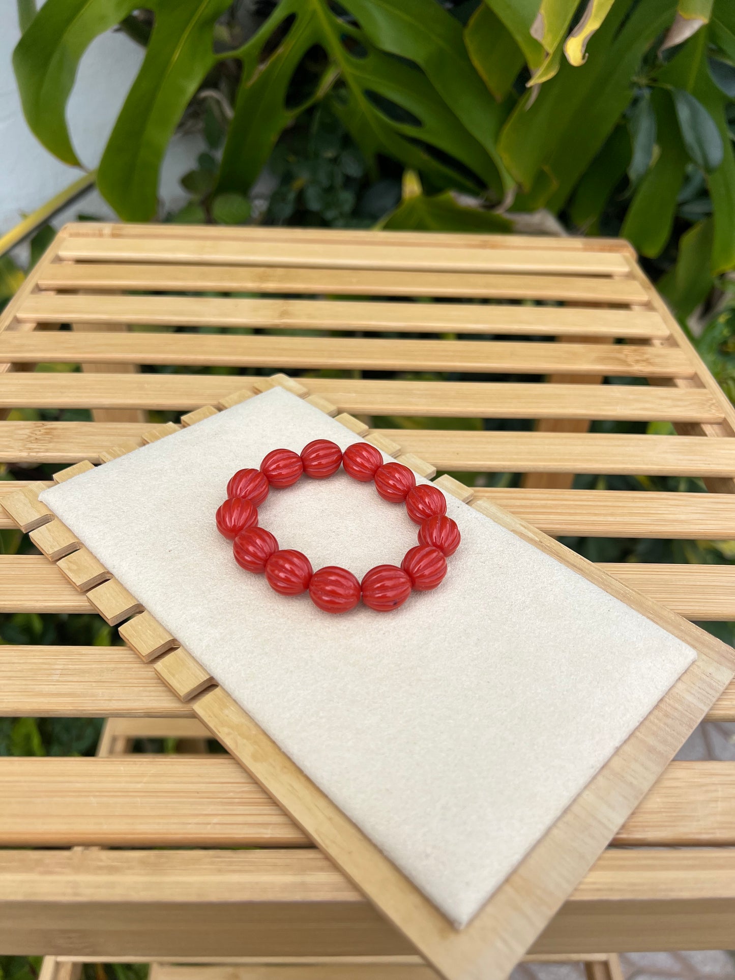 Pulsera bolas maxi coral