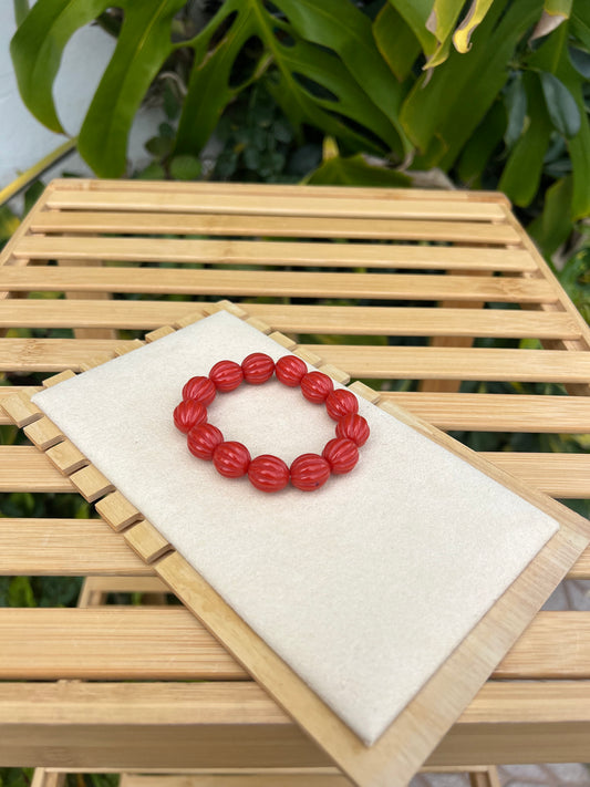 Pulsera bolas maxi coral