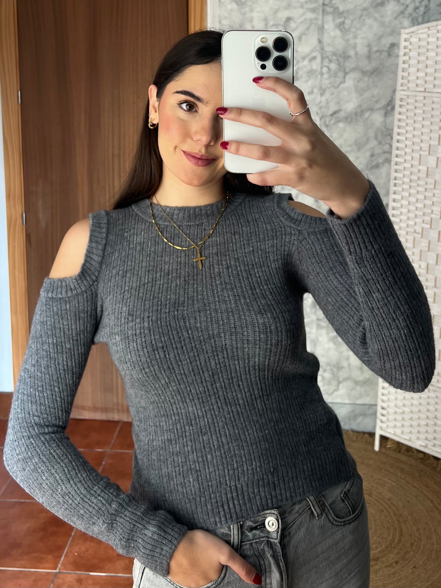Jersey cut out lanilla