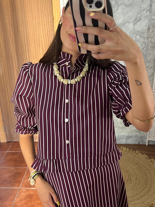 Blusa abotonada manga al codo