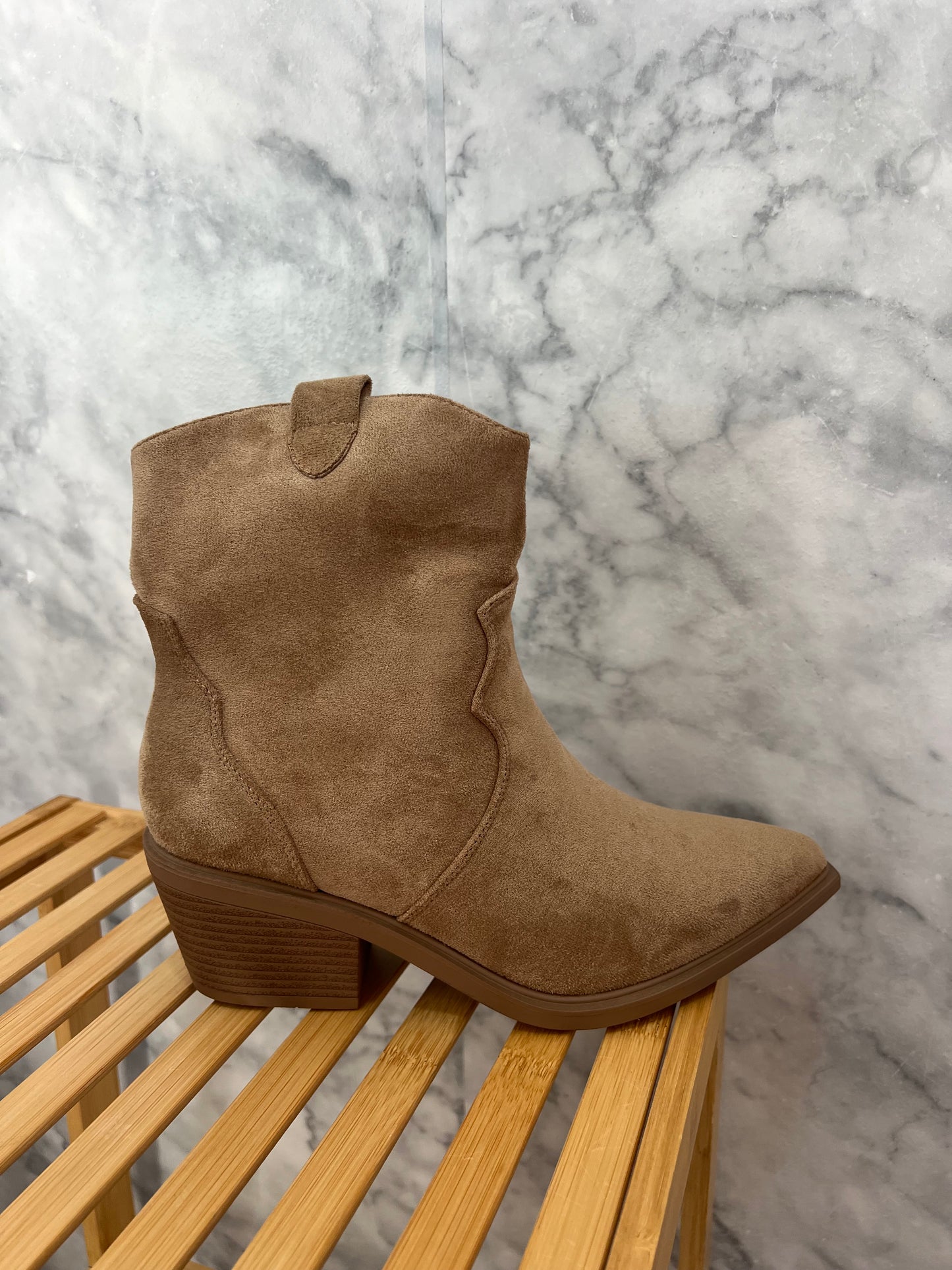 Botín bajo cowboy antelina camel