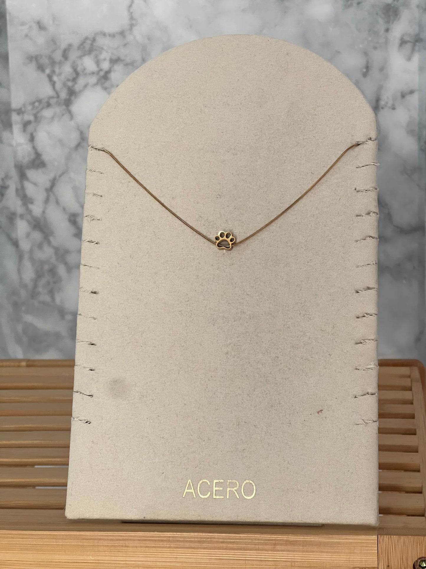 Colgante huella acero inoxidable