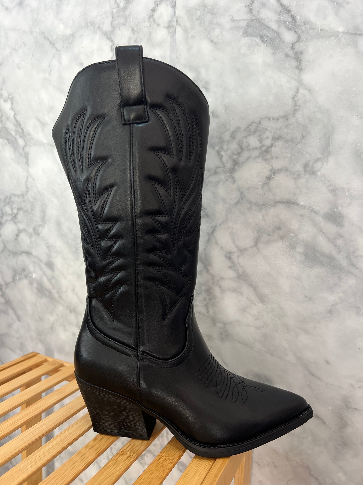 Bota cowboy black