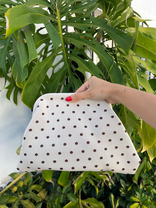 Bolso de mano lunares
