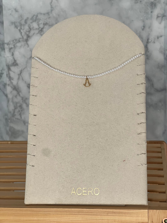 Colgante Virgen del Rocío acero inoxidable