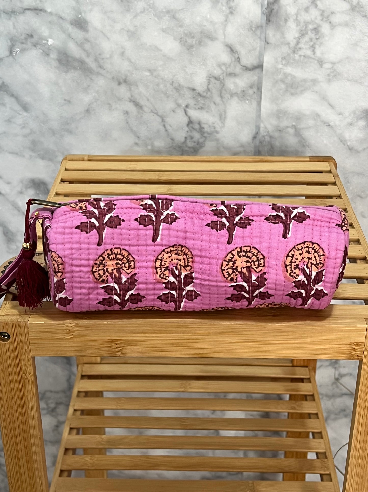 Estuche mini acolchado estampado