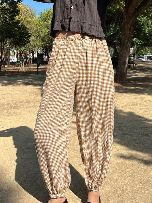 Pantalón bombacho cuadros vichy