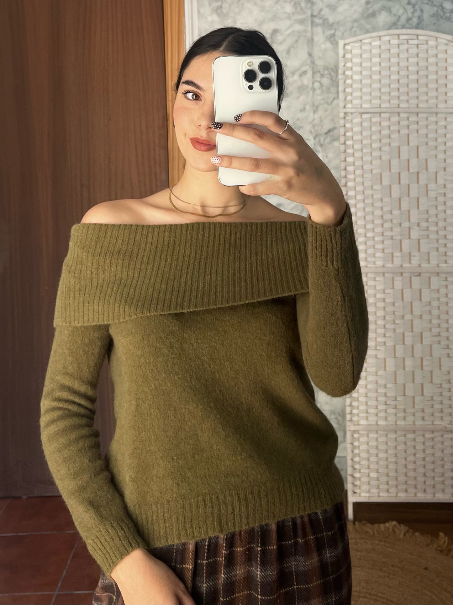 Jersey punto cuello barco