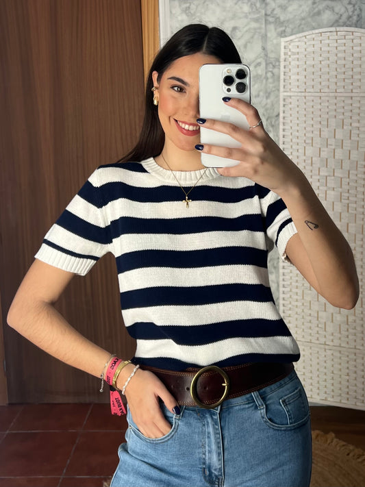 Jersey punto rayas