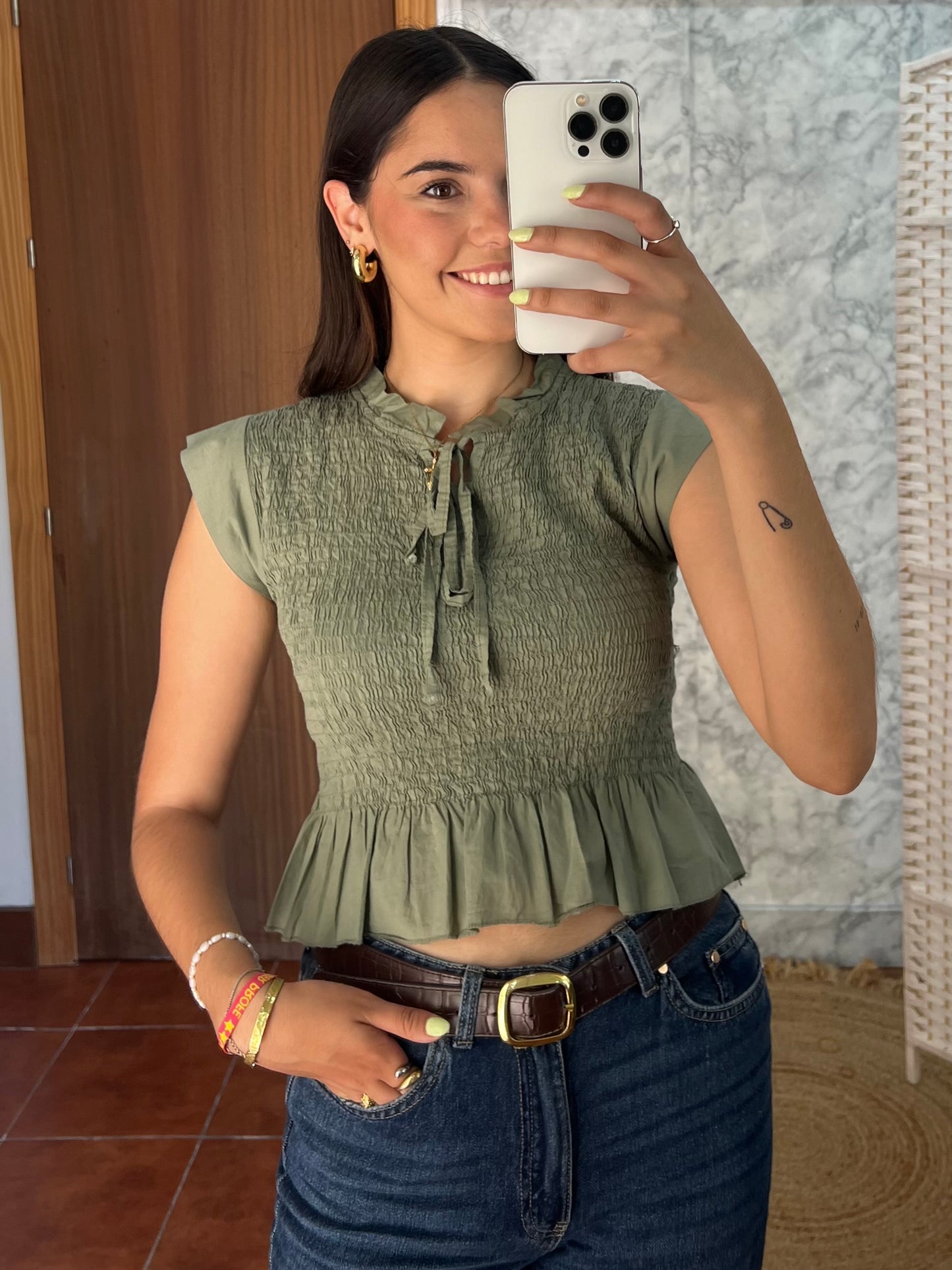 Blusa panel de abeja lazadas