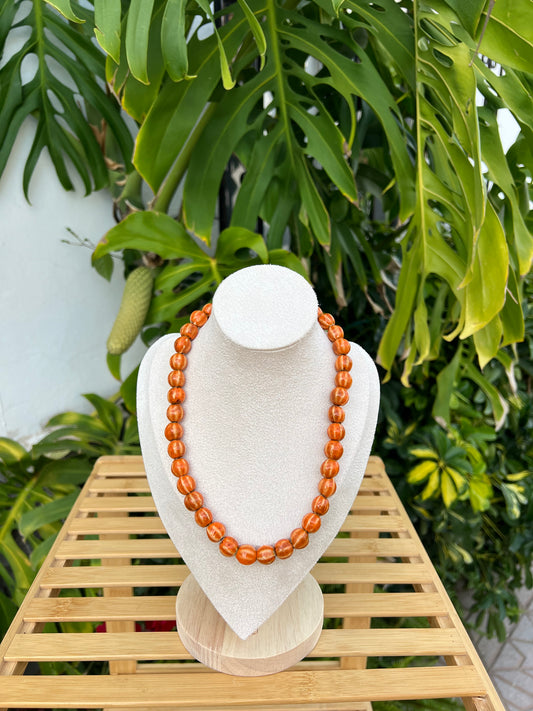 Collar bolas cerámica maxi naranja