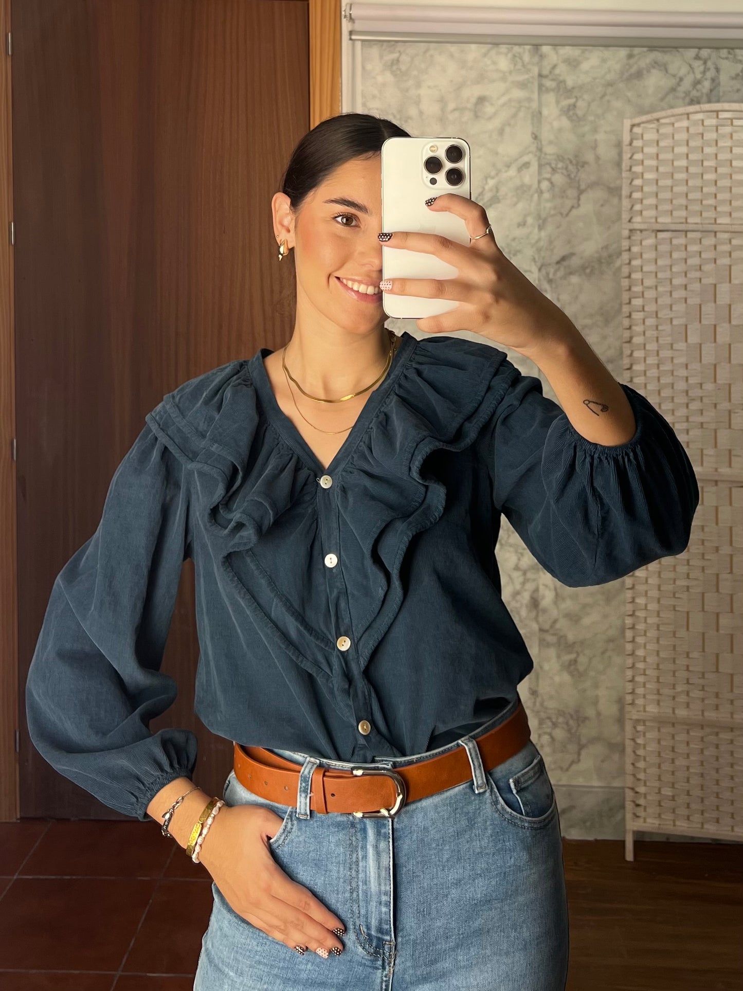 Blusa volante micropana