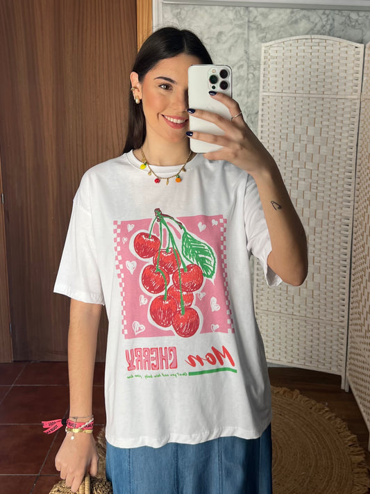 Camiseta oversize estampada