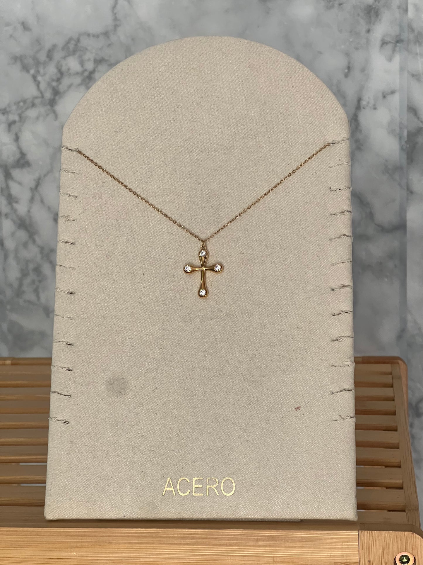 Colgante cruz acero inoxidable