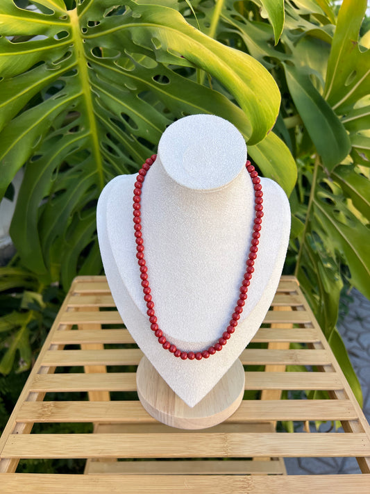 Collar mini bolas rojo