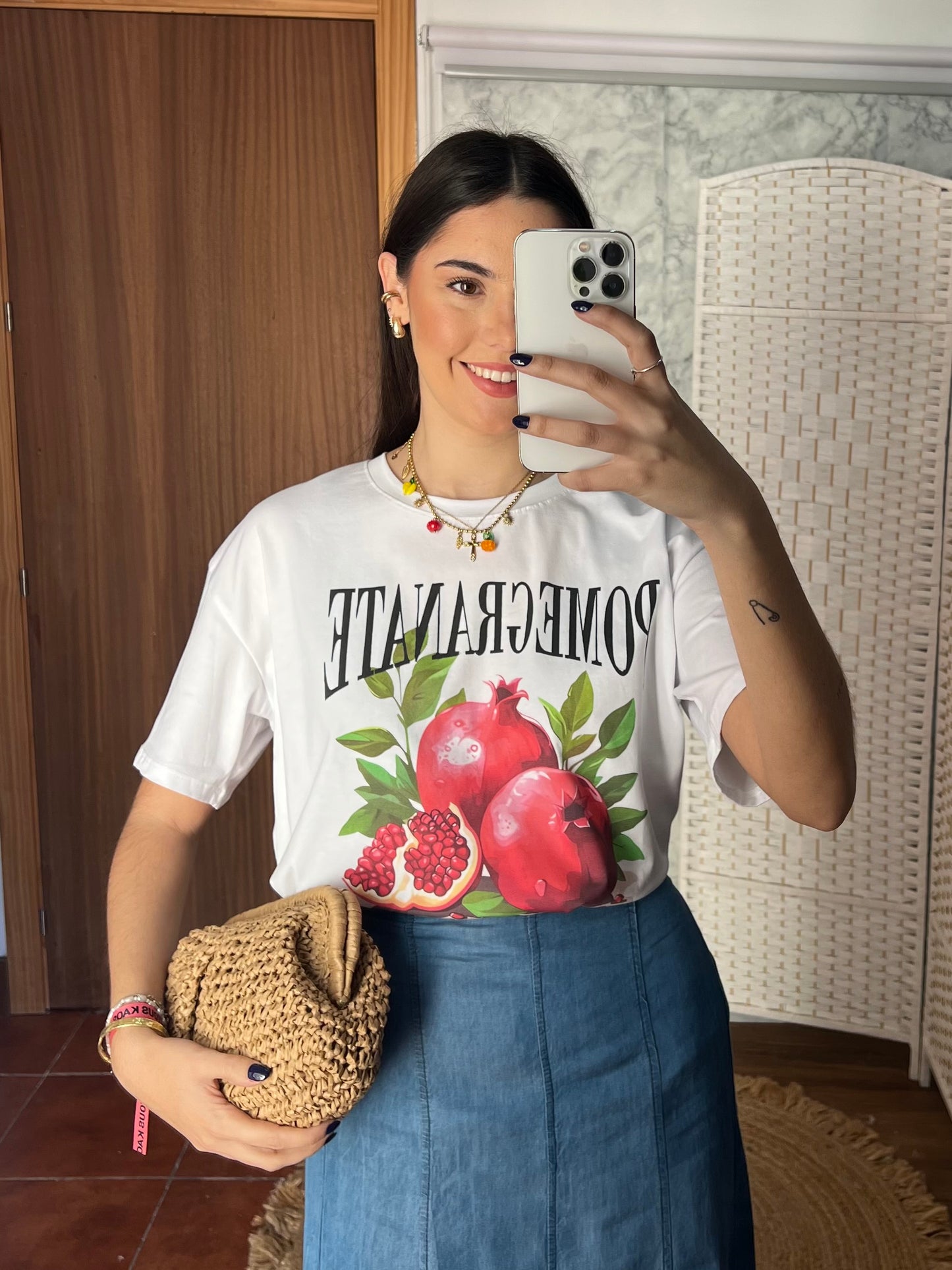 Camiseta oversize estampada