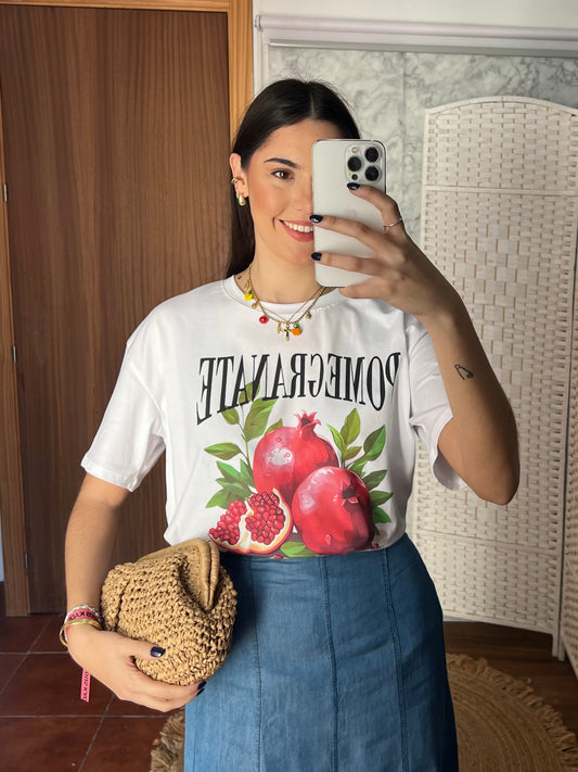 Camiseta oversize estampada