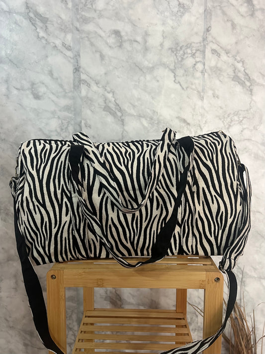 Bolso de viaje cebra